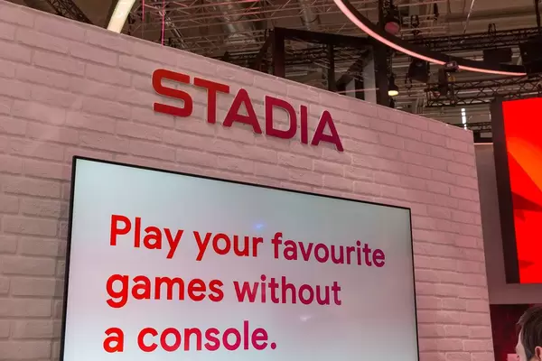 Cloud-Gaming-Dienst Stadia von Google wirbt auf der Gamescom, Videospiele ohne Konsole zocken zu können