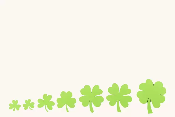 Clover plant is a symbol of luck and patrick's day symbol on white with free space