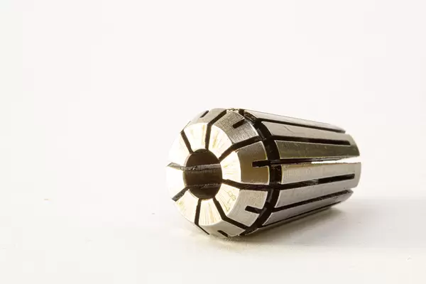 CNC ER Collet isolated above white background