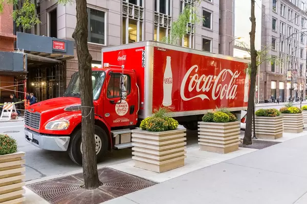 Coca Cola LKW in Chicago Downtown geparkt