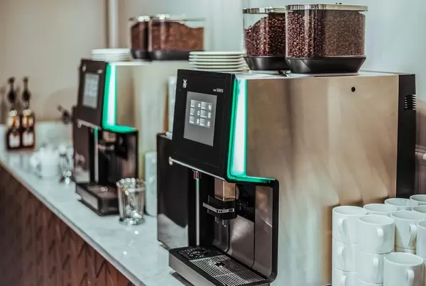 Coffee Machine with Cups