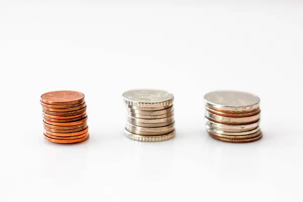 Coin on a White Background