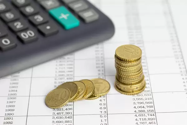 Coins and calculator