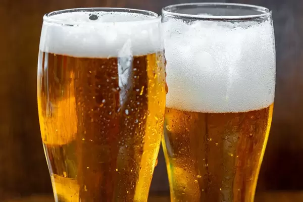 Cold light beer in a glass with water drops (Flip 2019) (Flip 2019)