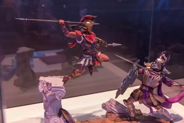 Collection figure of Spartan worriers. Assassin's Creed Odyssey Spartan Edition