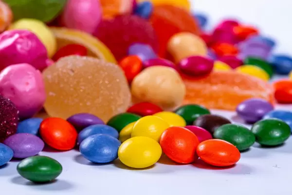Collection of various colorful sweets