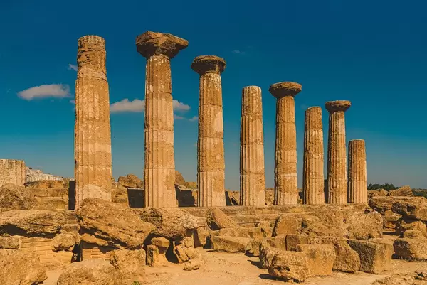 Colonnade Of Stone Columns In Agrigento (Flip 2019)