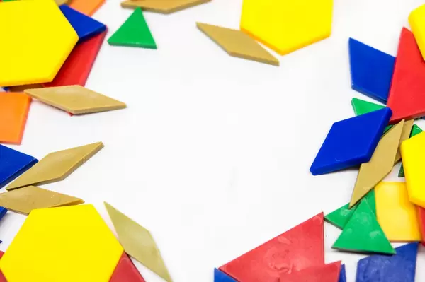 Color geometric shapes forming a frame