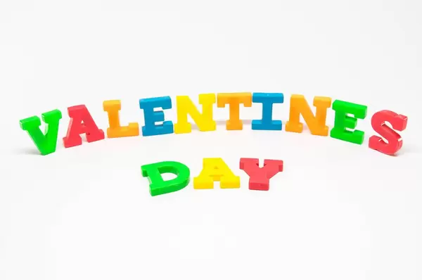 Color letters reading VALENTINES DAY