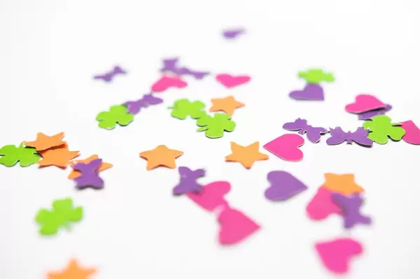 Color paper cut outs