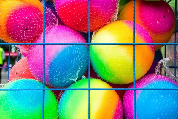 Colorful bouncy balls