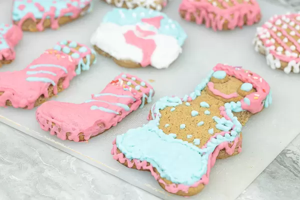 Colorful Christmas Cookies in different shapes