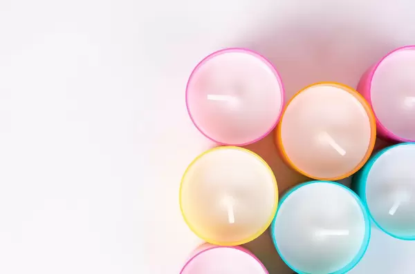 Colorful circle candles