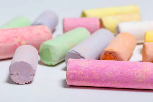 Colorful crayons background