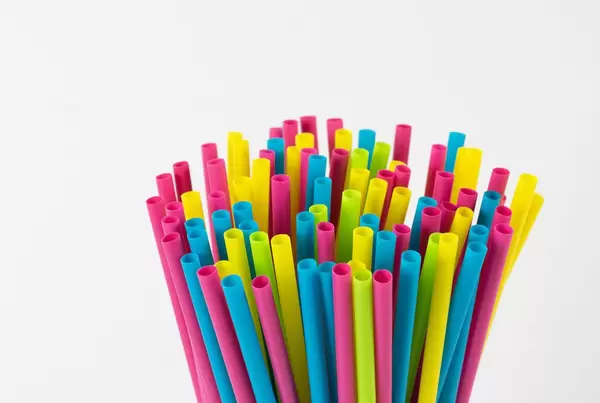 Colorful drinking straws
