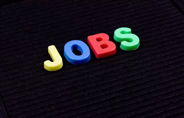 Colorful jobs word
