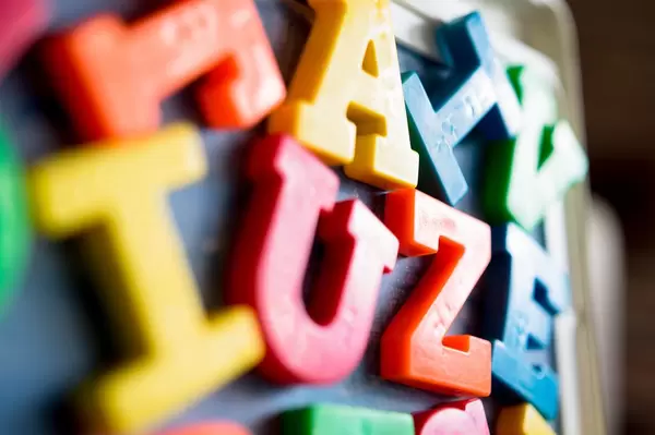 Colorful letter magnets