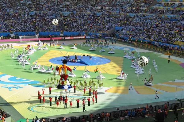 Colorful performance preceeding the Germany vs Argentina final - FIFA World Cup 2014, Brazil