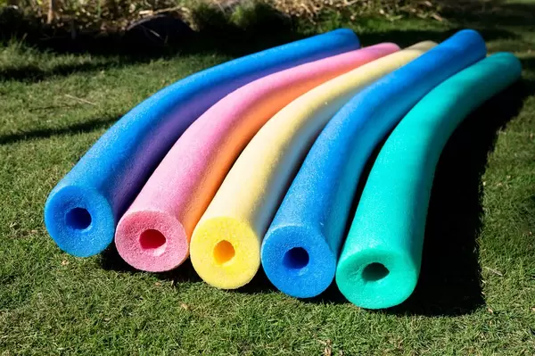 Colorful pool noodles