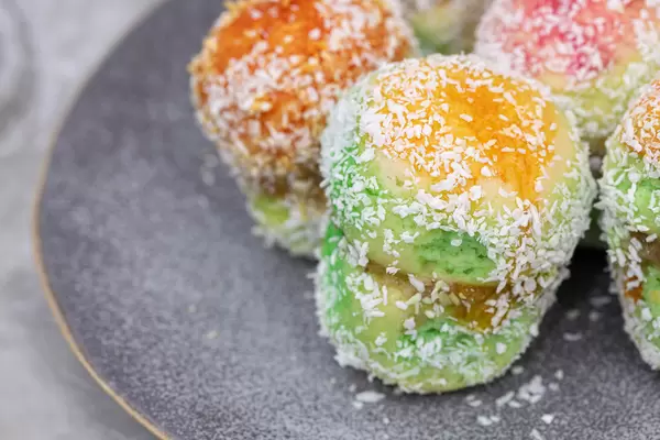 Colorful Round Cookies on the plate