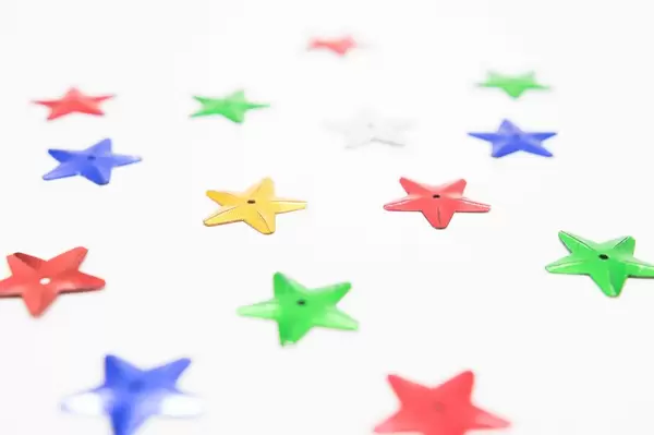 Colorful star sequins