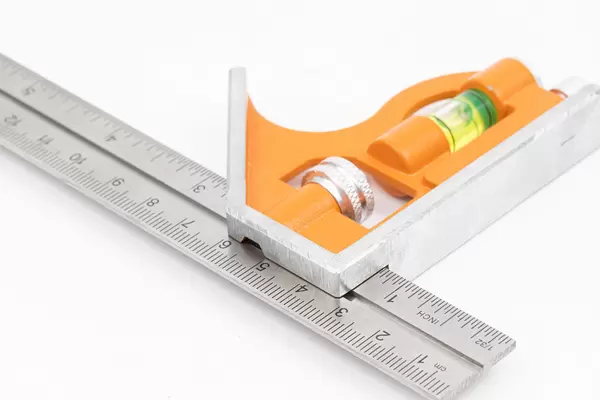 Combination Square isolated above white background