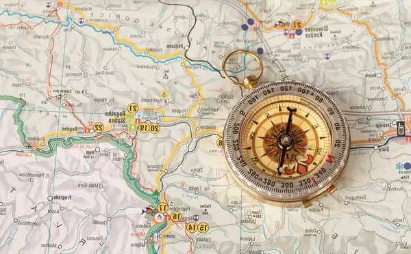 Compass on map (Flip 2019)