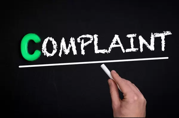 Complaint text on blackboard