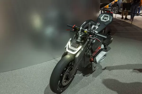 Concept Bike by BMW: BMW Vision DC Roadster exhibited at the german car show IAA