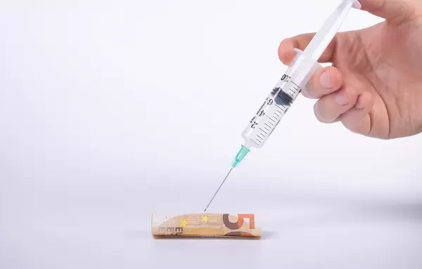 Concept of injecting money into the markets