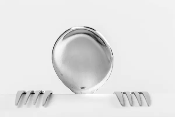 Concept of man made from cutlery