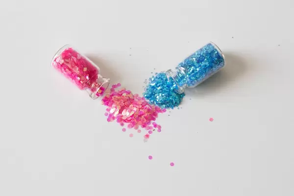 Confetti in small bottles