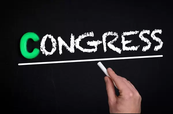 Congress text on blackboard