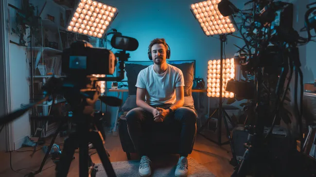 Content-Erstellung in modernem Heimstudio