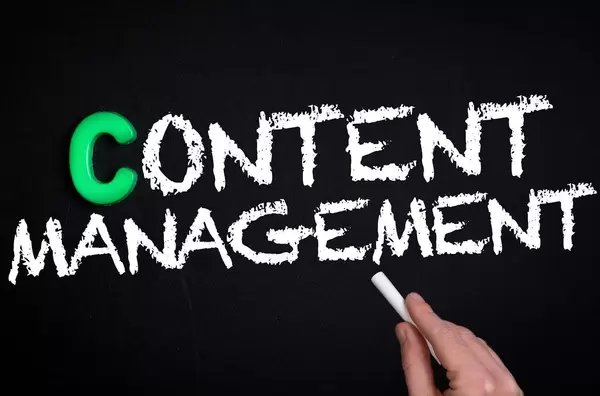 Content management text on blackboard