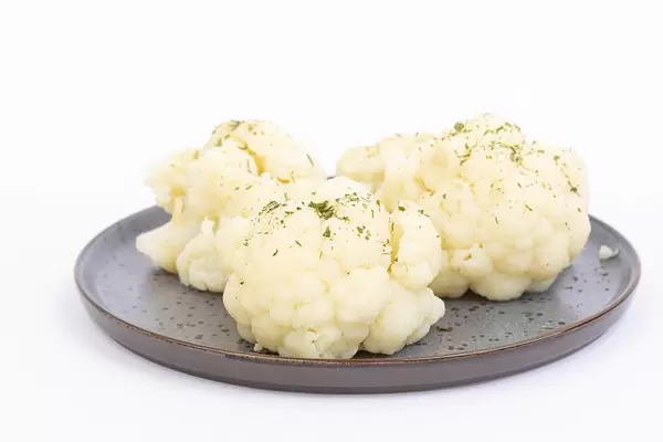 Cooked Cauliflower served on the plate