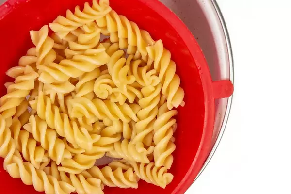 Cooked Pasta in the plastic colander (Flip 2019)