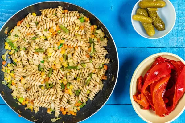Cooked Vegetables with Pasta and Pickles with Paprika (Flip 2020)