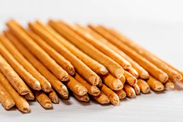 Cookie straws on white background (Flip 2019)