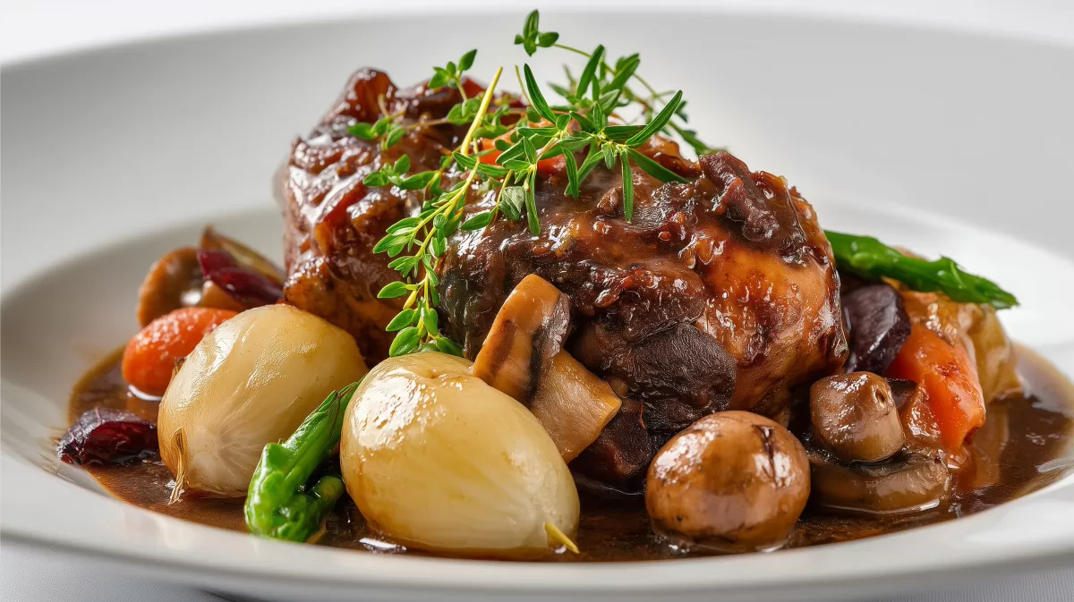 Coq au Vin im Römertopf – rustikales Schmorgericht