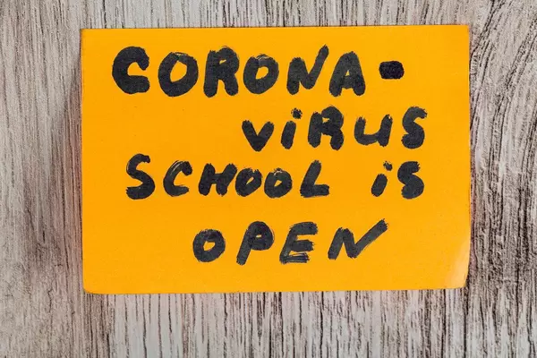 Coronavirus school is open. The beginning of the school season. Concept back to school after quarantine