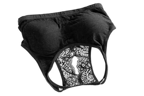 Cotton black bra for women with lace on the back