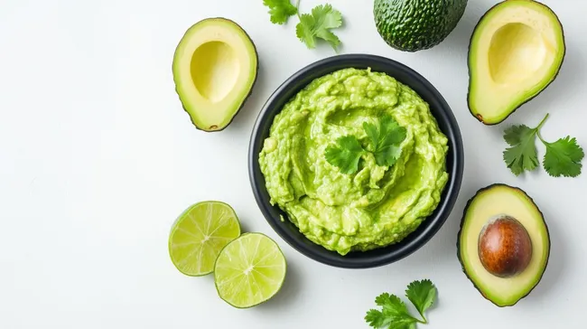 Cremige Avocado-Guacamole mit Limetten und Kräutern