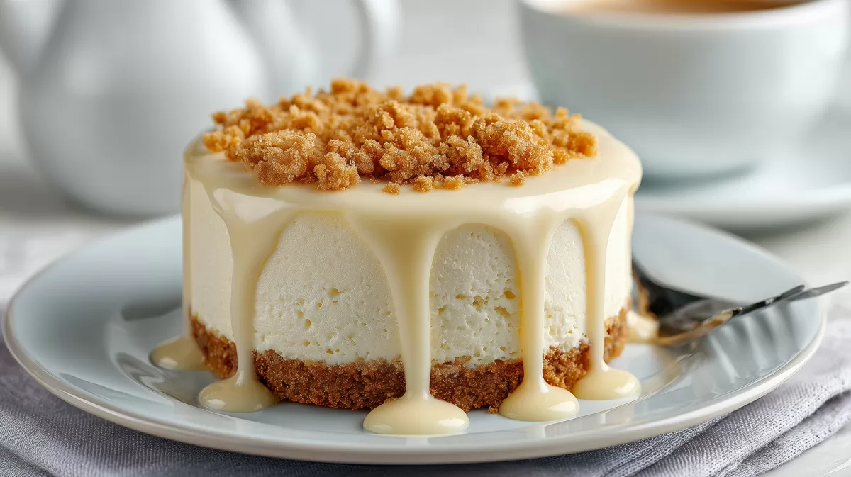 Cremige Vanille-Käsekuchen mit Streuseltopping