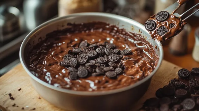 Cremiger Schokoladenkuchen mit Oreos