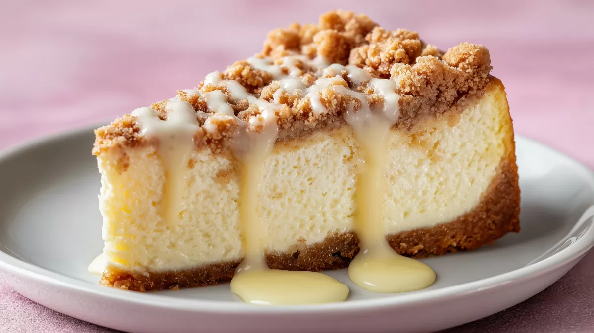 Cremiger Vanille-Käsekuchen mit Streuseltopping
