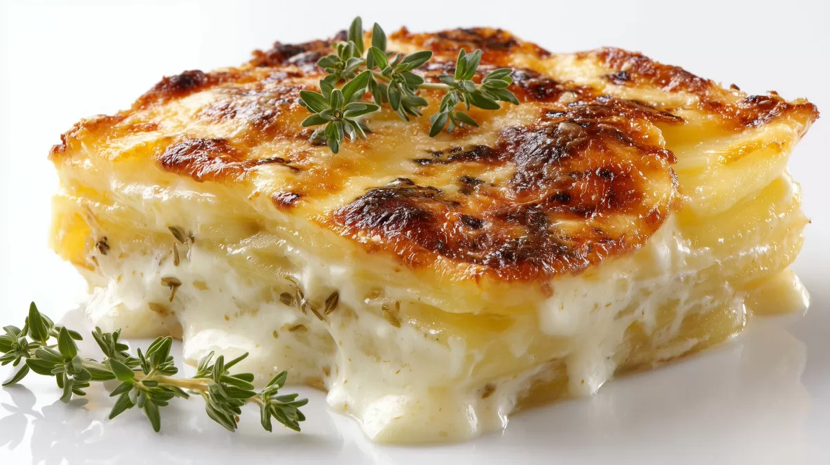 Cremiges Kartoffelgratin mit goldener Käsekruste