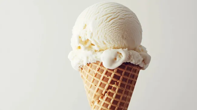 Cremiges Kokoseis in knuspriger Waffel