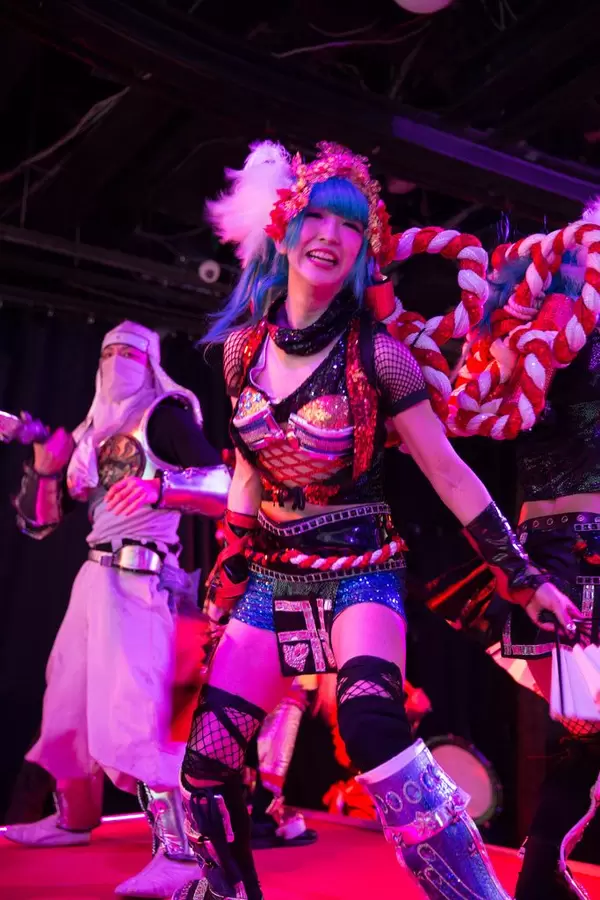 Crew member at the Robot Restaurant in Shinnjuku, Tokyo