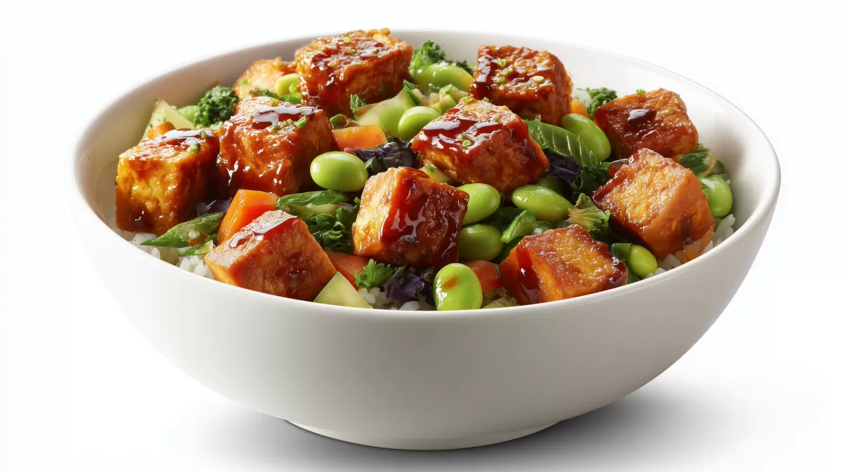 Crispy Tofu Bowl mit Edamame